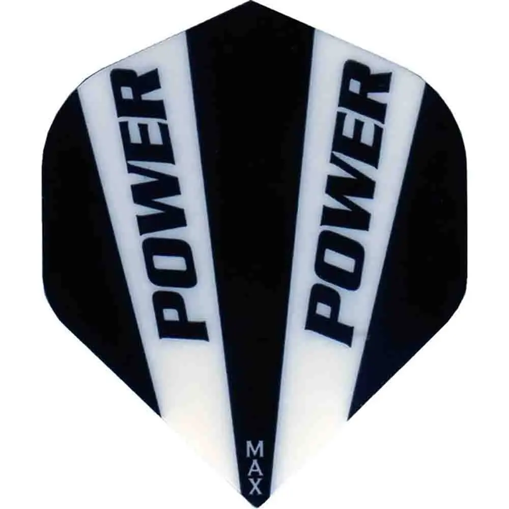 Plumas Power MAx Standard Logo Negra Blanca SolidF3625