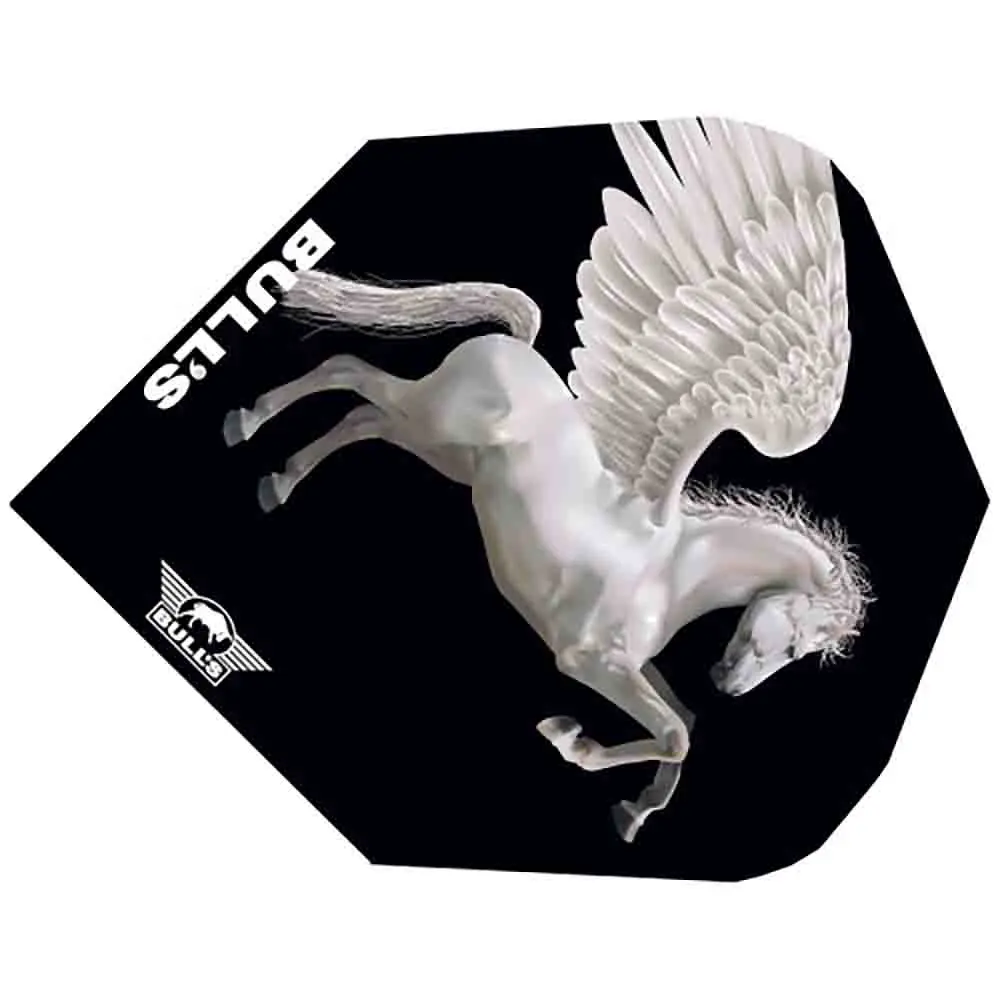 Plumas Bulls Darts Powerflite No6 Pegasus White50767 vista 2