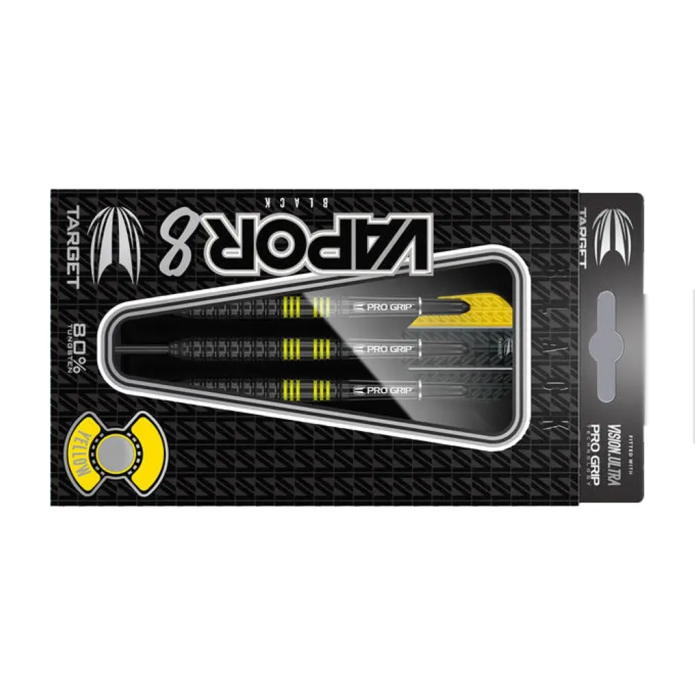 Dardos Target Darts Vapor 8 Black Yellow 80% 22g vista 3