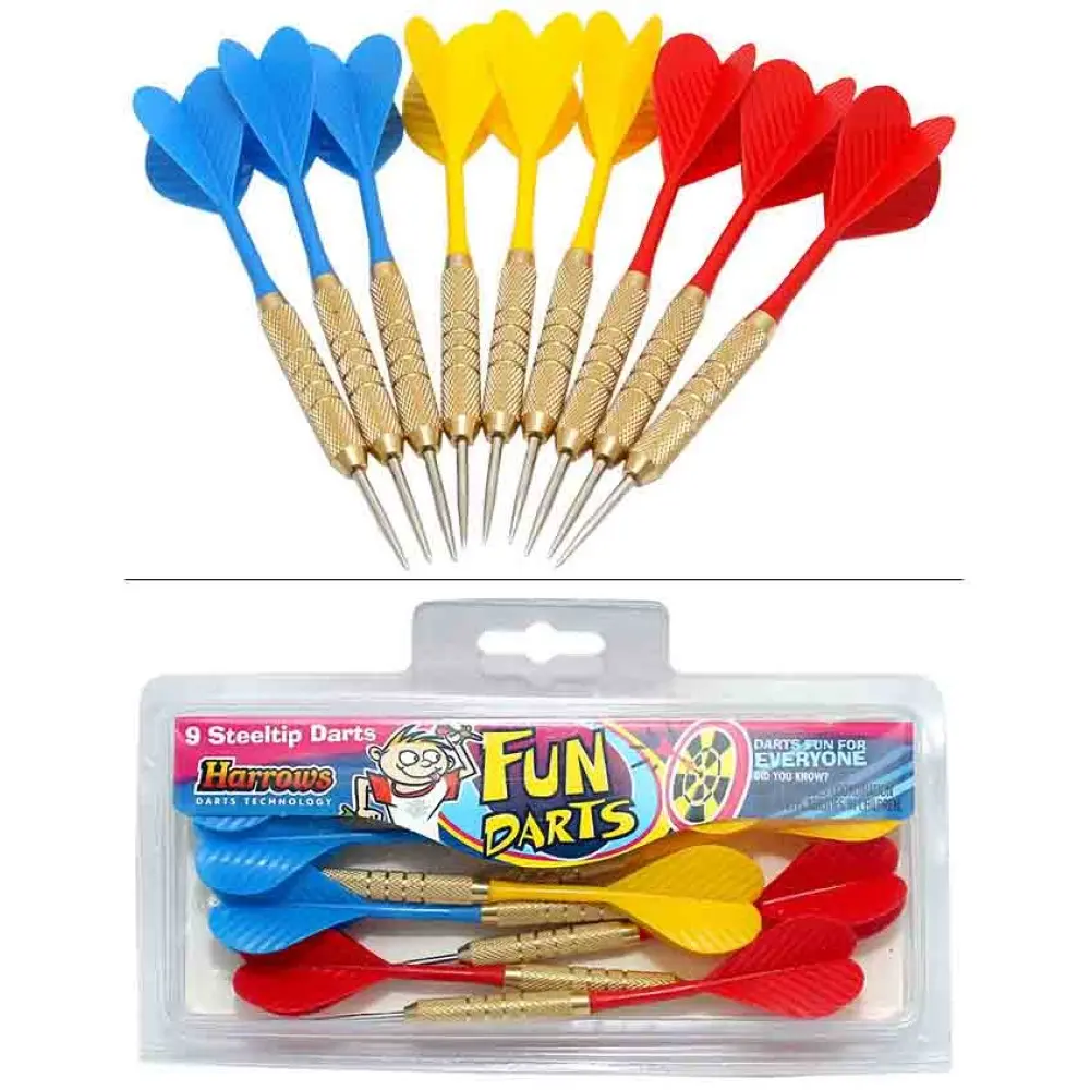 Pack Dardos Harrows Fun Darts Laton 2ba 4mm Steel Tip Set 9 Unid. vista 4