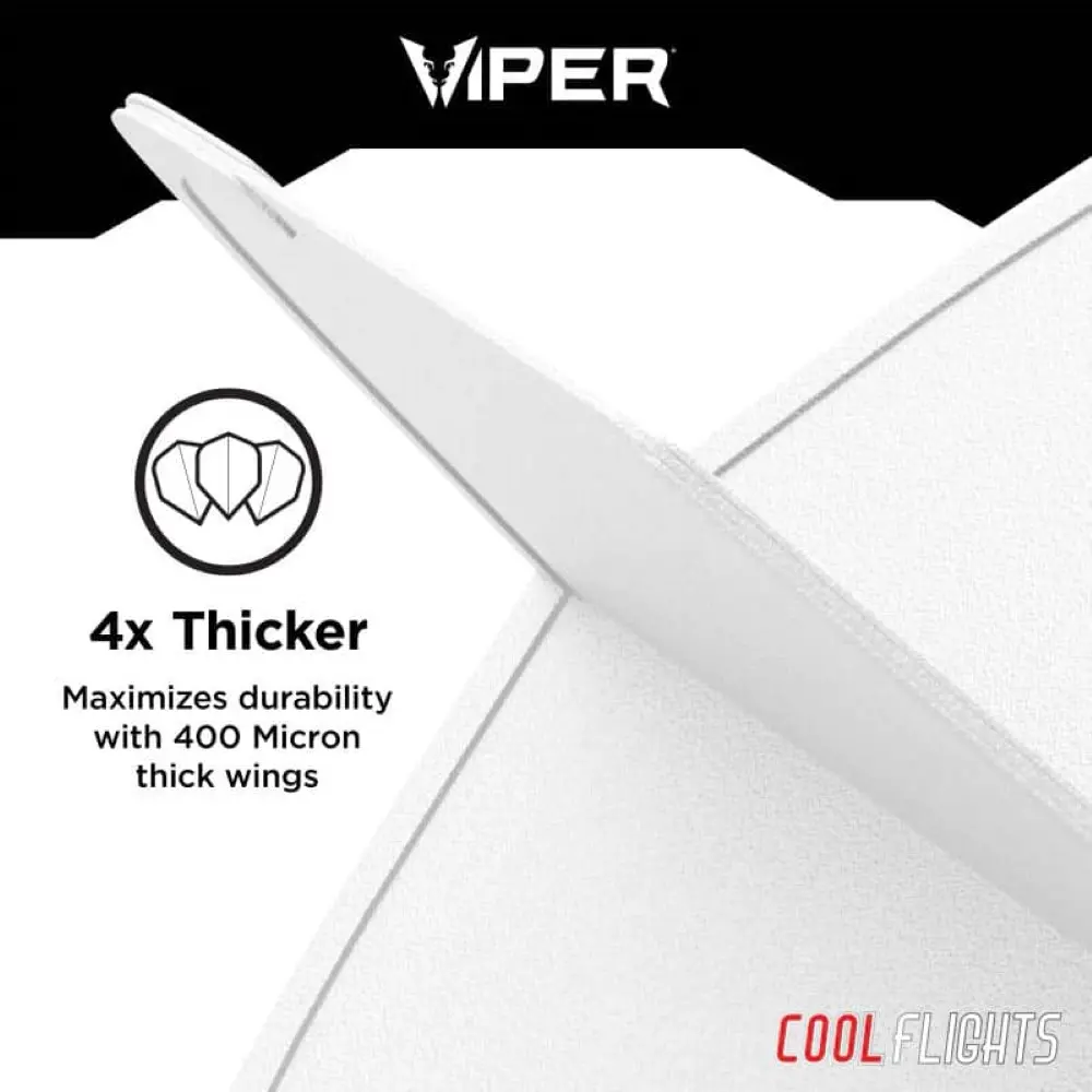 Pluma Dardos Viper Cool Flights Slim White30-7703 vista 4