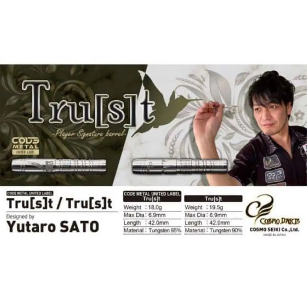 Dardos Cosmo Darts Trust Yutaro Sato 2ba 90% Tungsteno 19.5g Profesionales vista 4