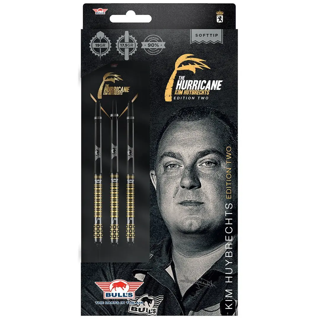 Dardos Bulls Darts Kim Huybrechts The Hurricane 90% Tungsteno 19g Profesionales vista 5