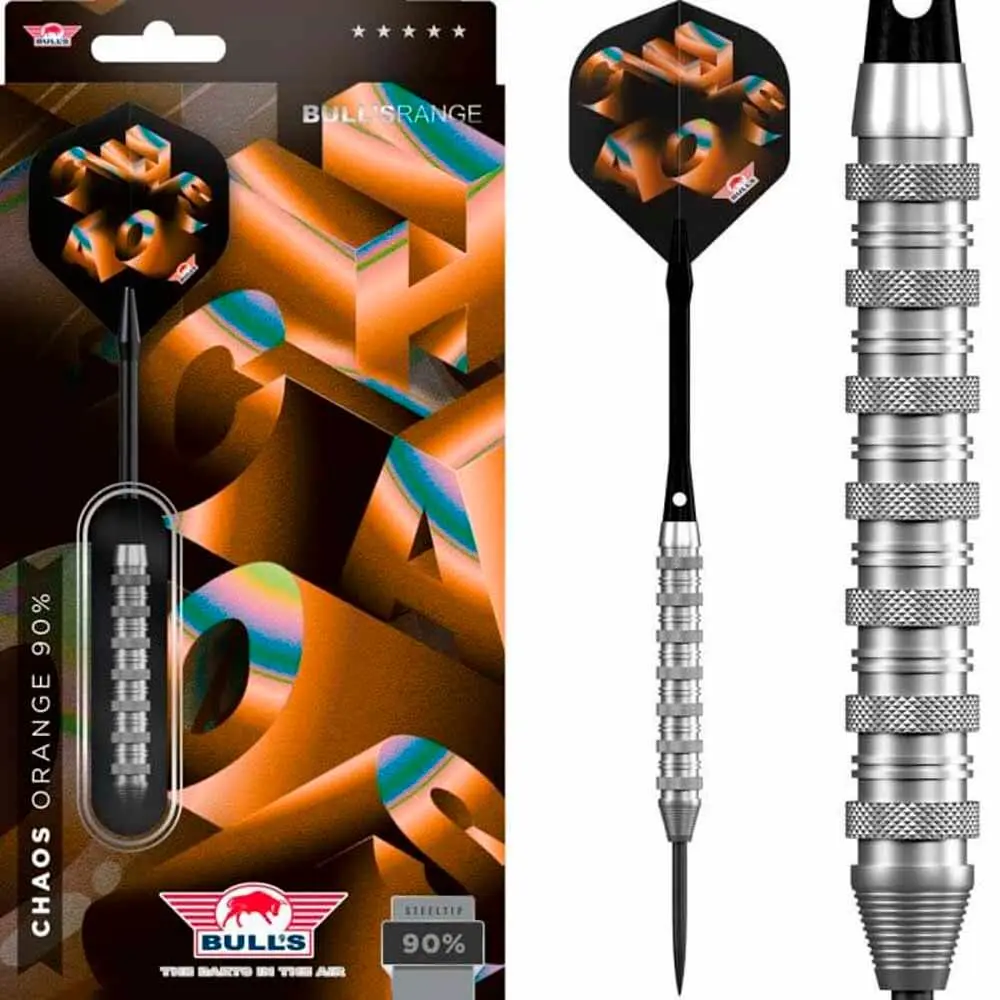 Dardos Bulls Darts Bulls Chaos Orange P.Metal 90% 23g vista 2