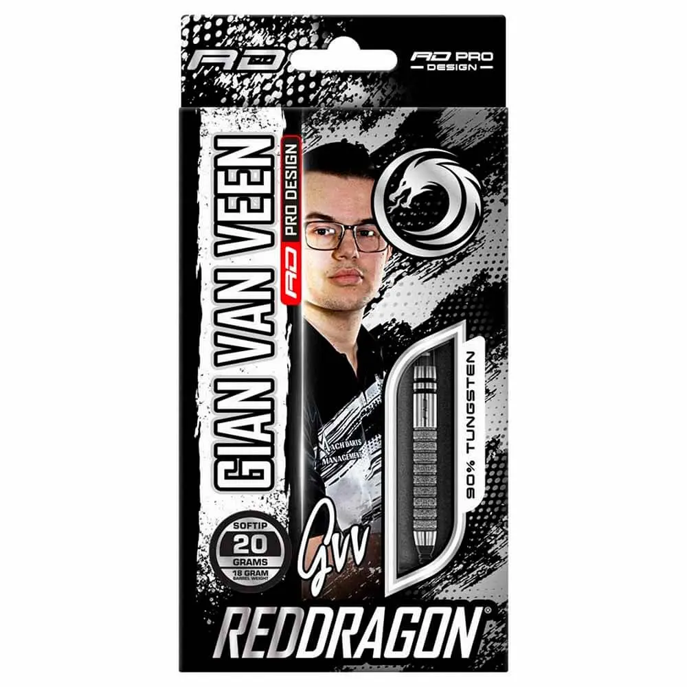 Dardos Red Dragon Gian van Veen Tour Edition 90% Tungsteno 20g Profesionales vista 3
