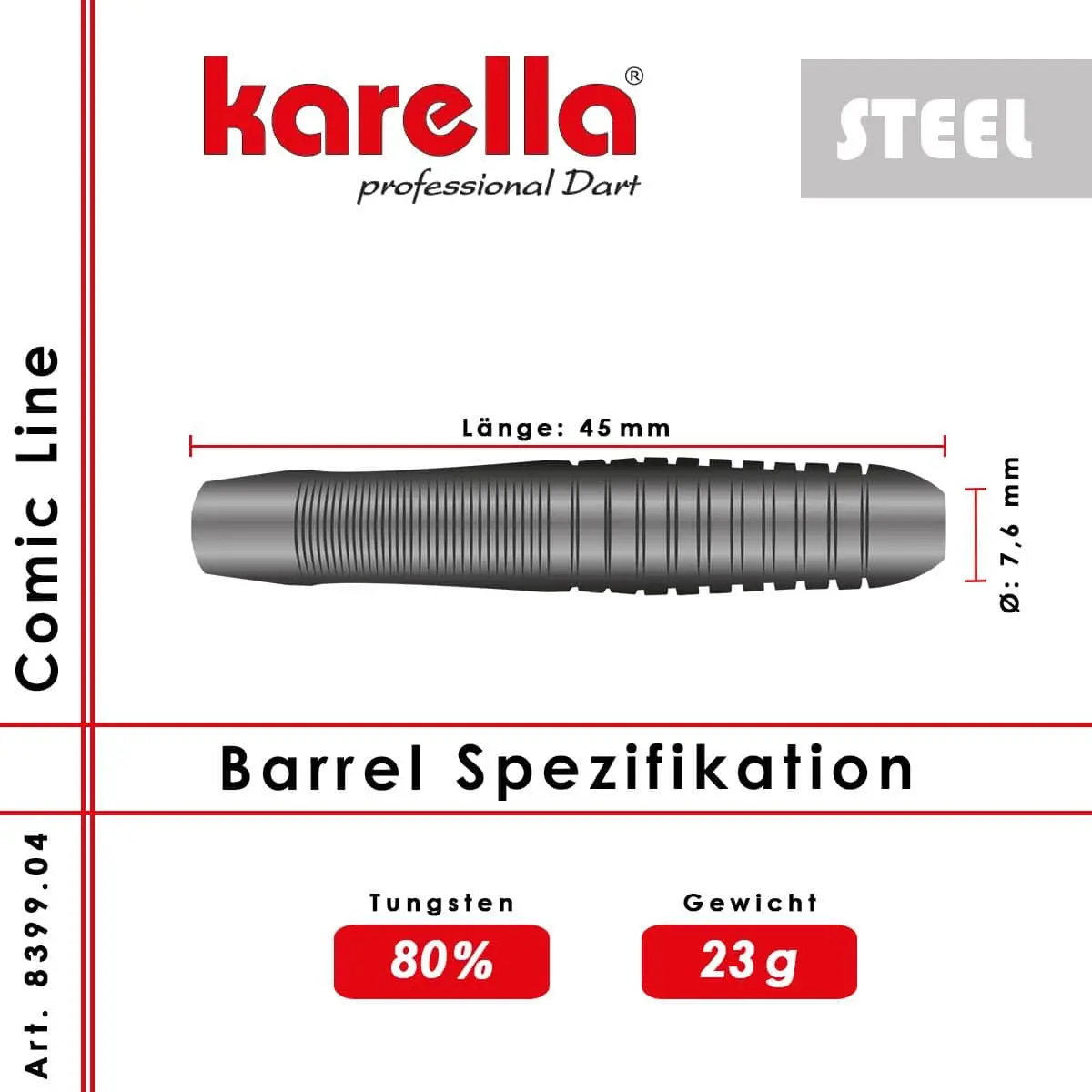 Dardos Karella Línea Comic CL-4 Steel 23gr8399.04 vista 6
