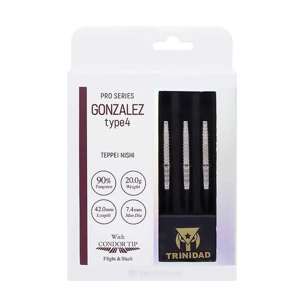 Dardos Trinidad Darts Gonzalez Type 4 80% Tungsteno 20g Alto Rendimiento vista 6