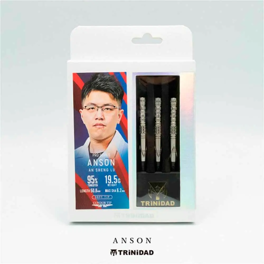 Dardos Trinidad Darts Anson Lu Ansheng 90% Tungsteno 19.5g Profesionales vista 3