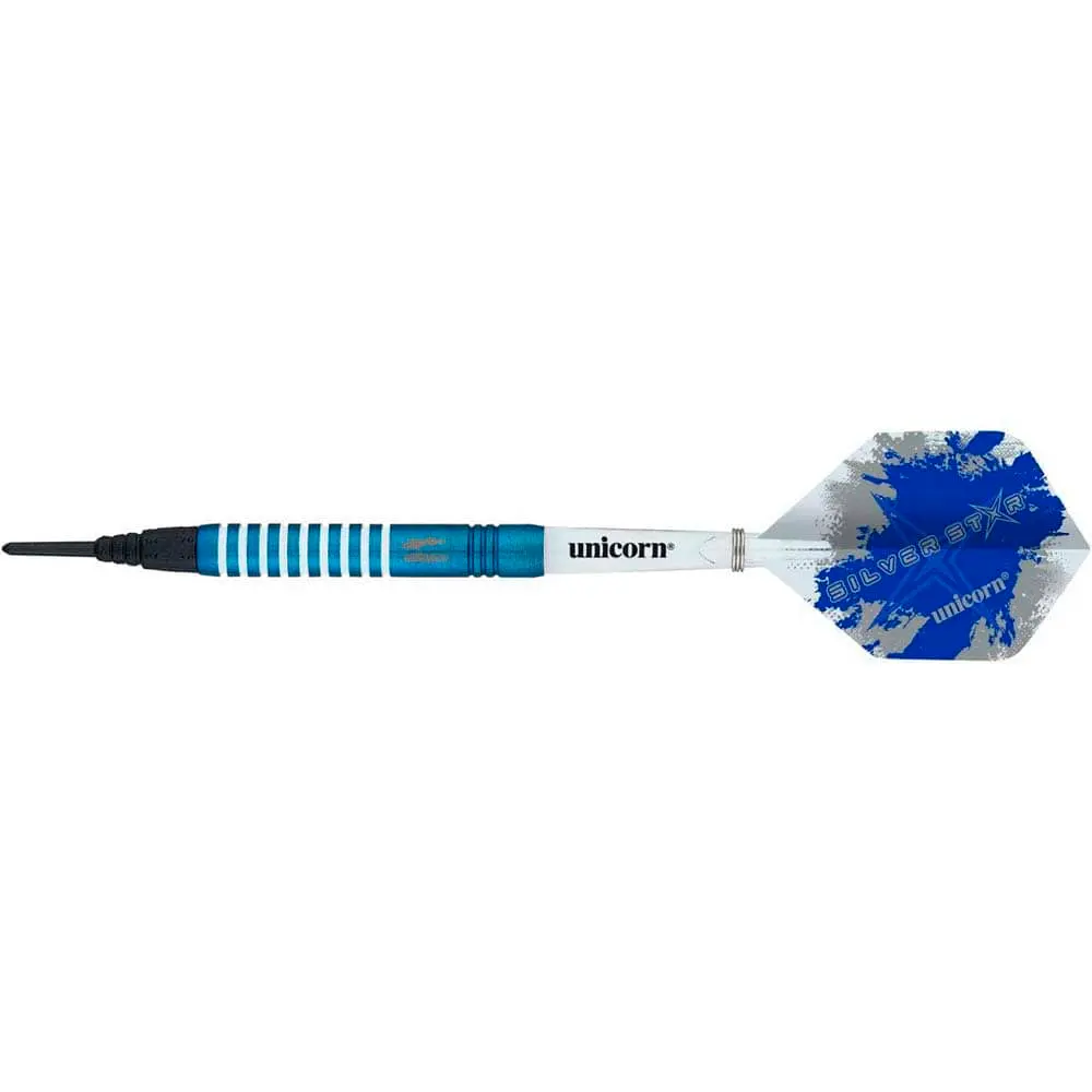 Dardos Unicorn Gary Anderson Blue Silver Star 80% Tungsteno 17g Alto Rendimiento
