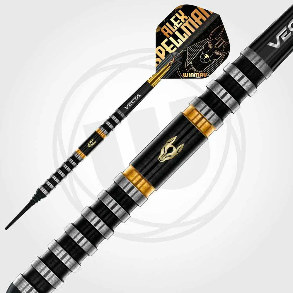 Dardos Winmau Alex Spellman P.Plastico 20 90% Tungsteno 18g Profesionales vista 4