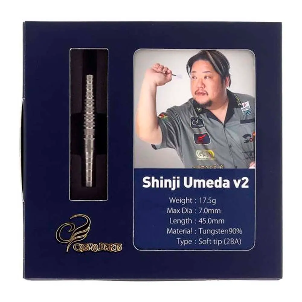 Dardos Cosmo Darts Shinji Umeda v2 90% Tungsteno 17.5g Profesionales vista 3