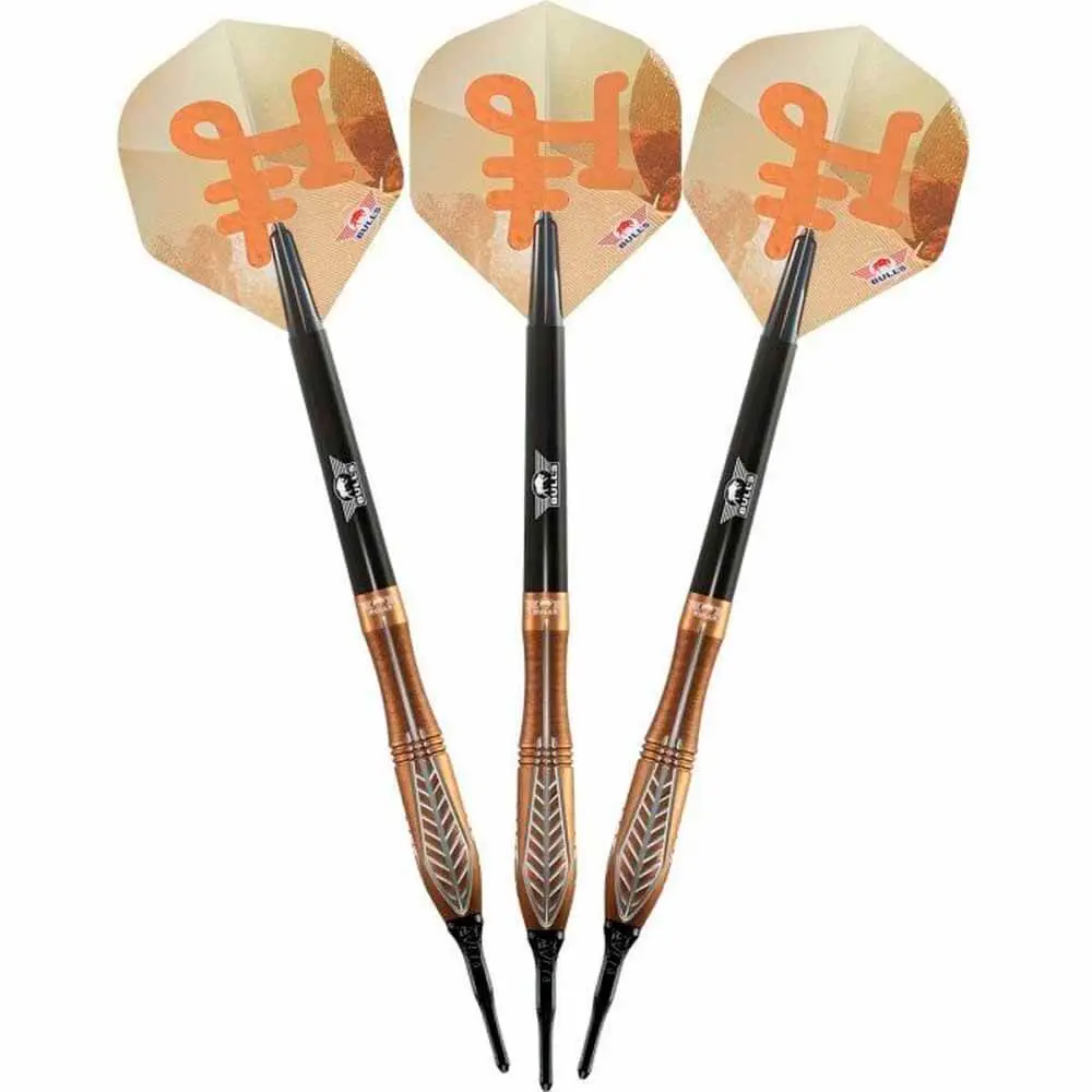 Dardos Bulls Darts Bronzo Nova P.Plastico 90% Tungsteno 20g Profesionales vista 3