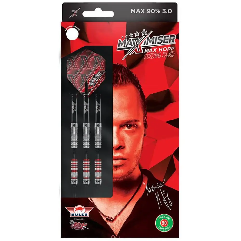 Dardos Bulls Darts Max Hopp 3.0 ST 90% Tungsteno 22g Profesionales vista 4