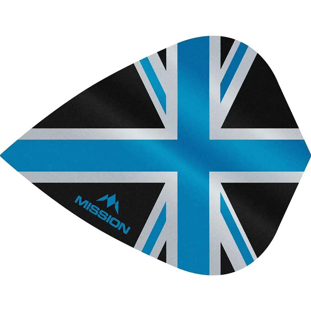 Plumas Mission Darts Kite Alliance Union Jack Negro AzulF3089 vista 2