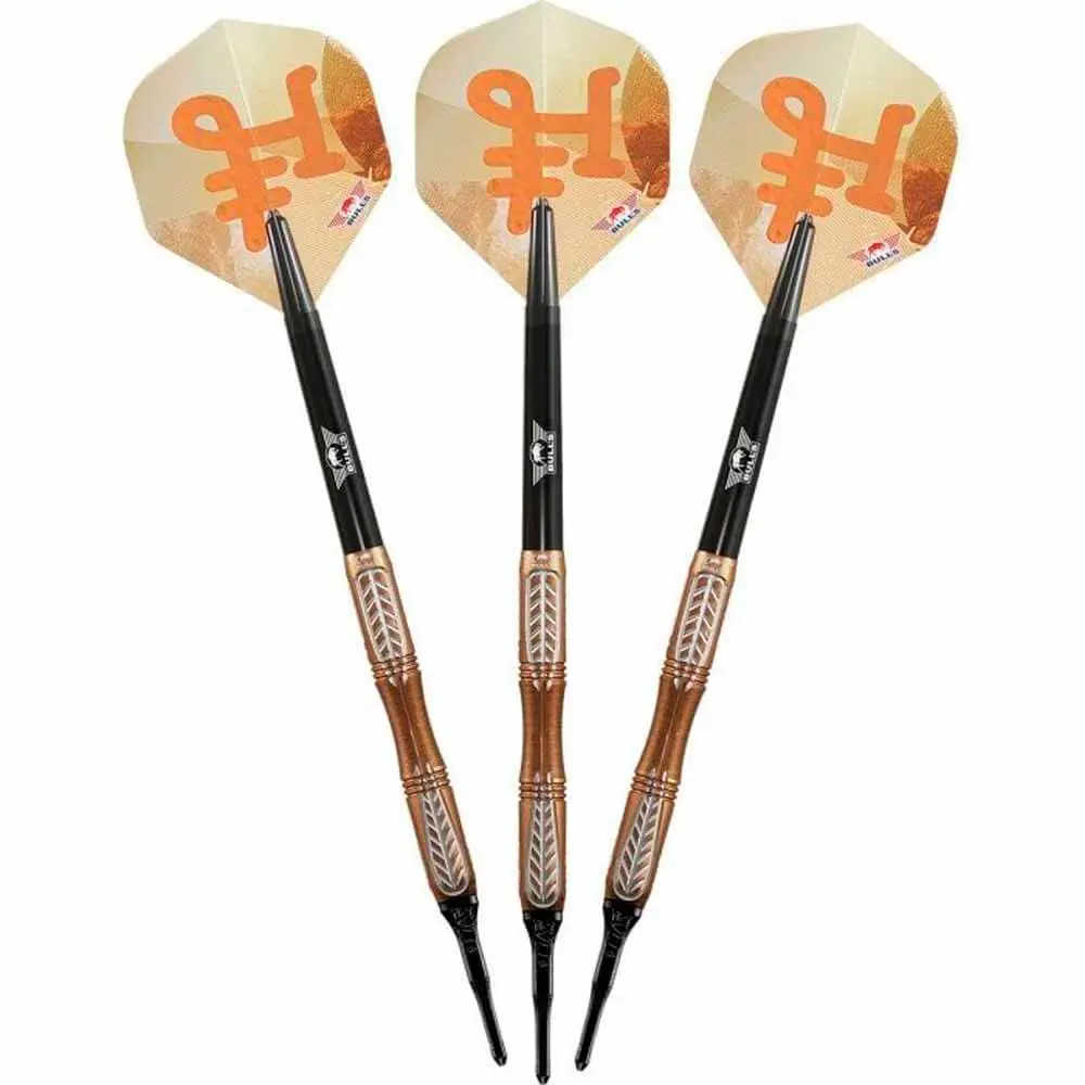 Dardos Bulls Darts Bronzo True P.Plastico 90% Tungsteno 19g Profesionales vista 3
