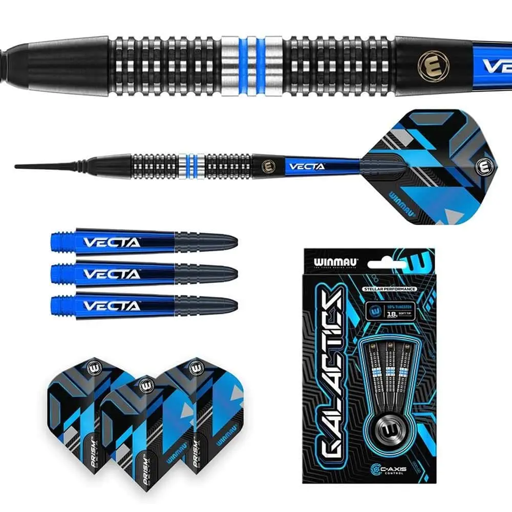 Dardos Winmau Galactics 20 90% Tungsteno 20g Profesionales vista 5