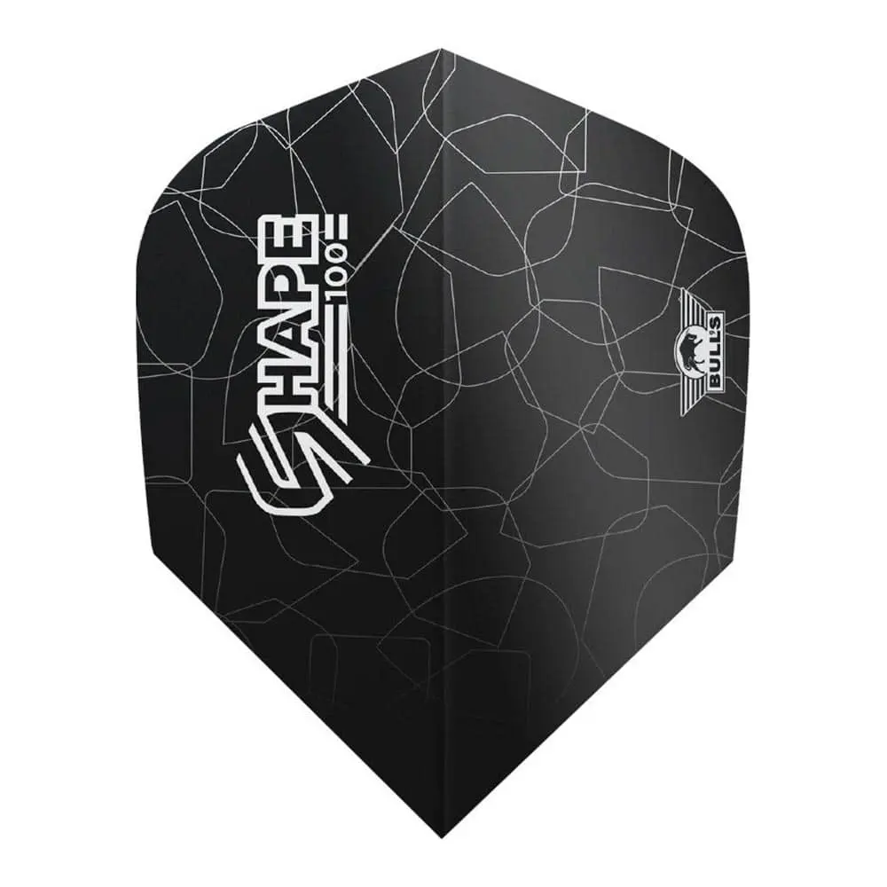 Plumas Bulls Darts Shape 100 Black ShapeBU-50935