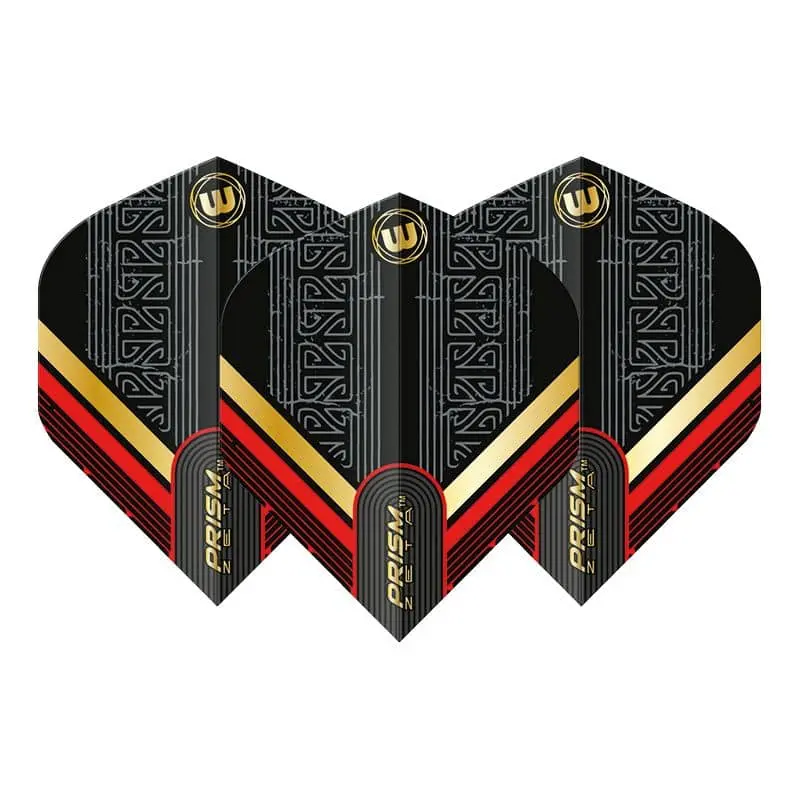 Plumas Winmau Darts Standard Prism Zeta Black Red Gold6915.312 vista 3