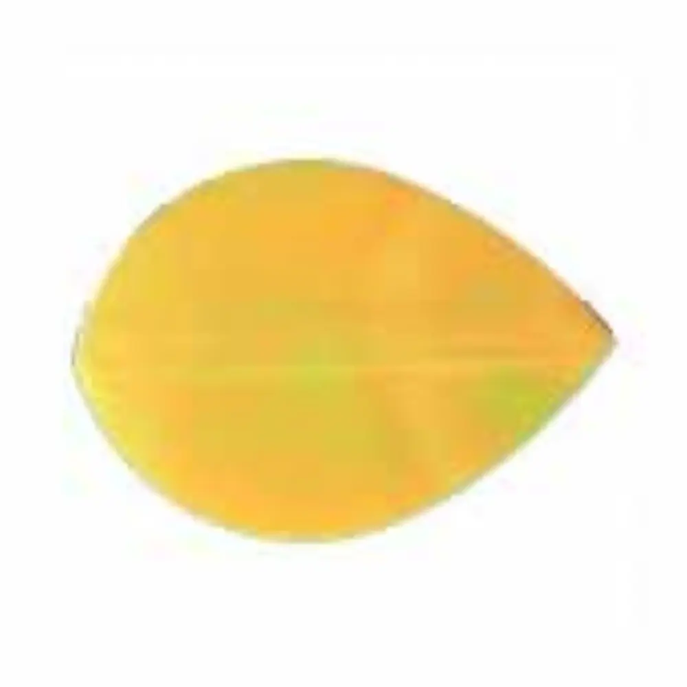Plumas Iridescent Smooth Oval Amarilla vista 3