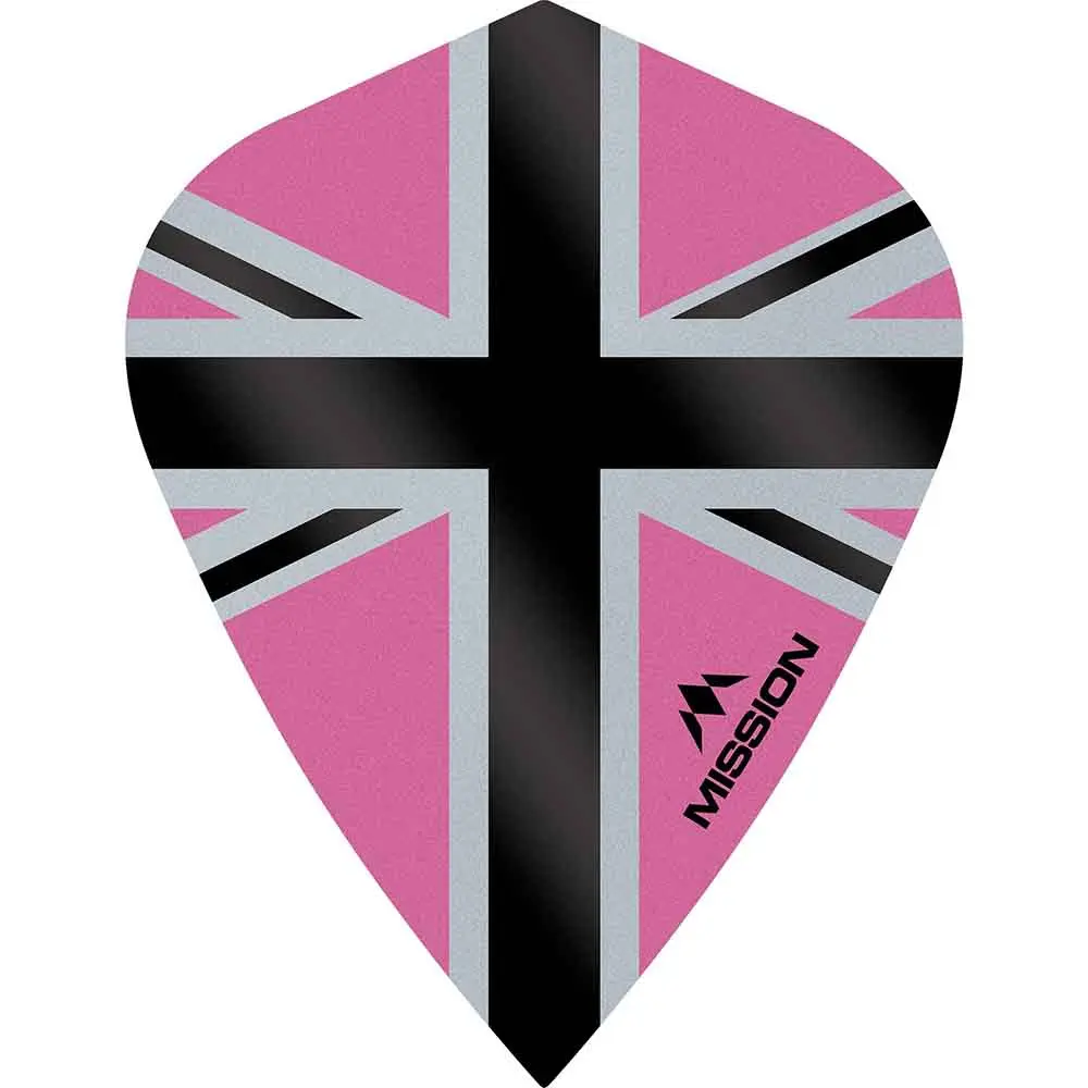 Plumas Mission Darts Kite Alliance-X Union Jack Negro RosaF3117