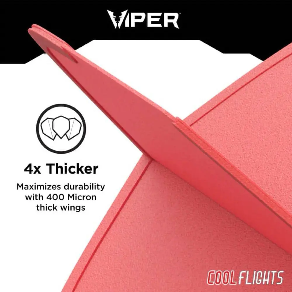 Pluma Dardos Viper Cool Flights Slim Red30-7701 vista 2