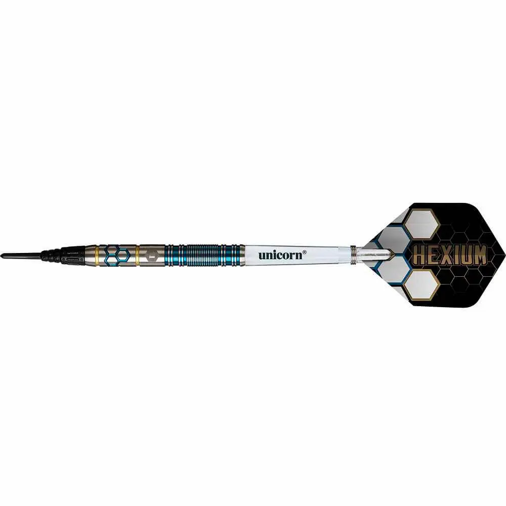 Dardos Unicorn Hexium 2 Blue Gold 90% Tungsteno 20g Profesionales