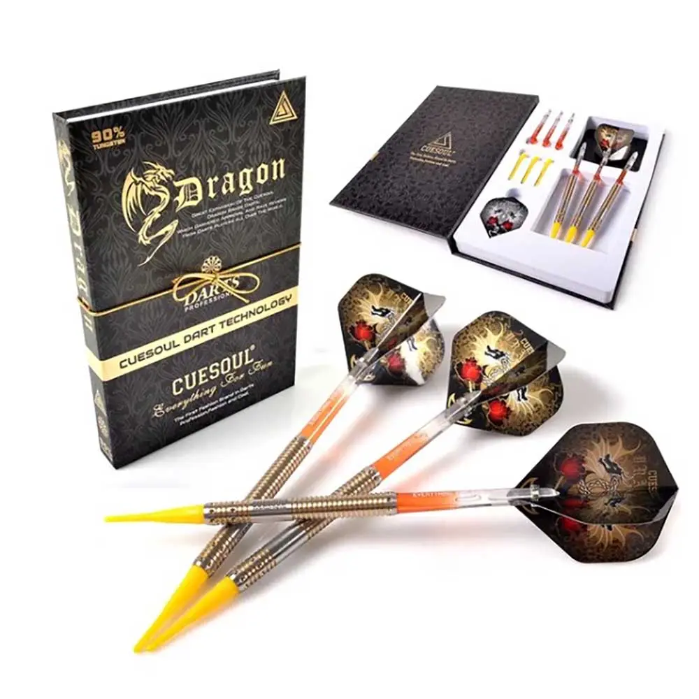 Dardos Cuesoul Darts Dragon Gold 90% Tungsteno 18g Profesionales