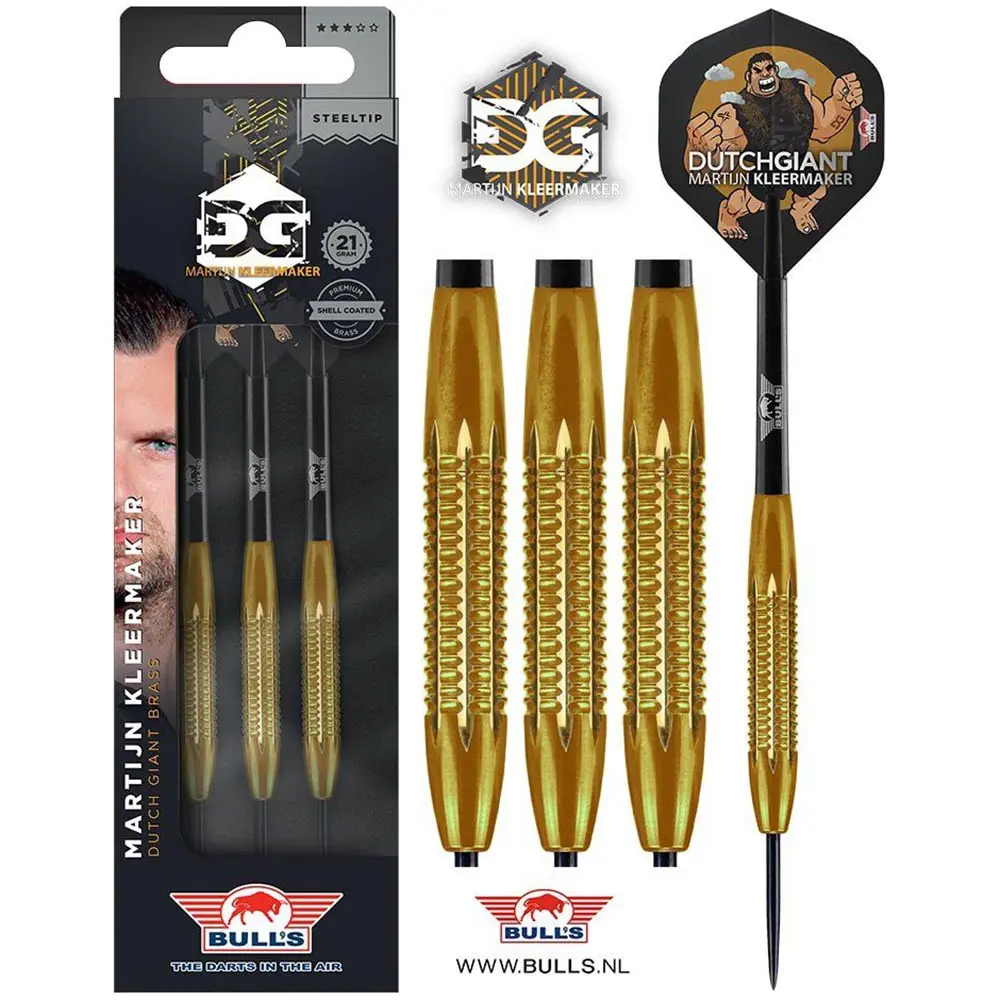 Dardos Bulls Darts Martijn Kleermaker Latón 21g vista 3