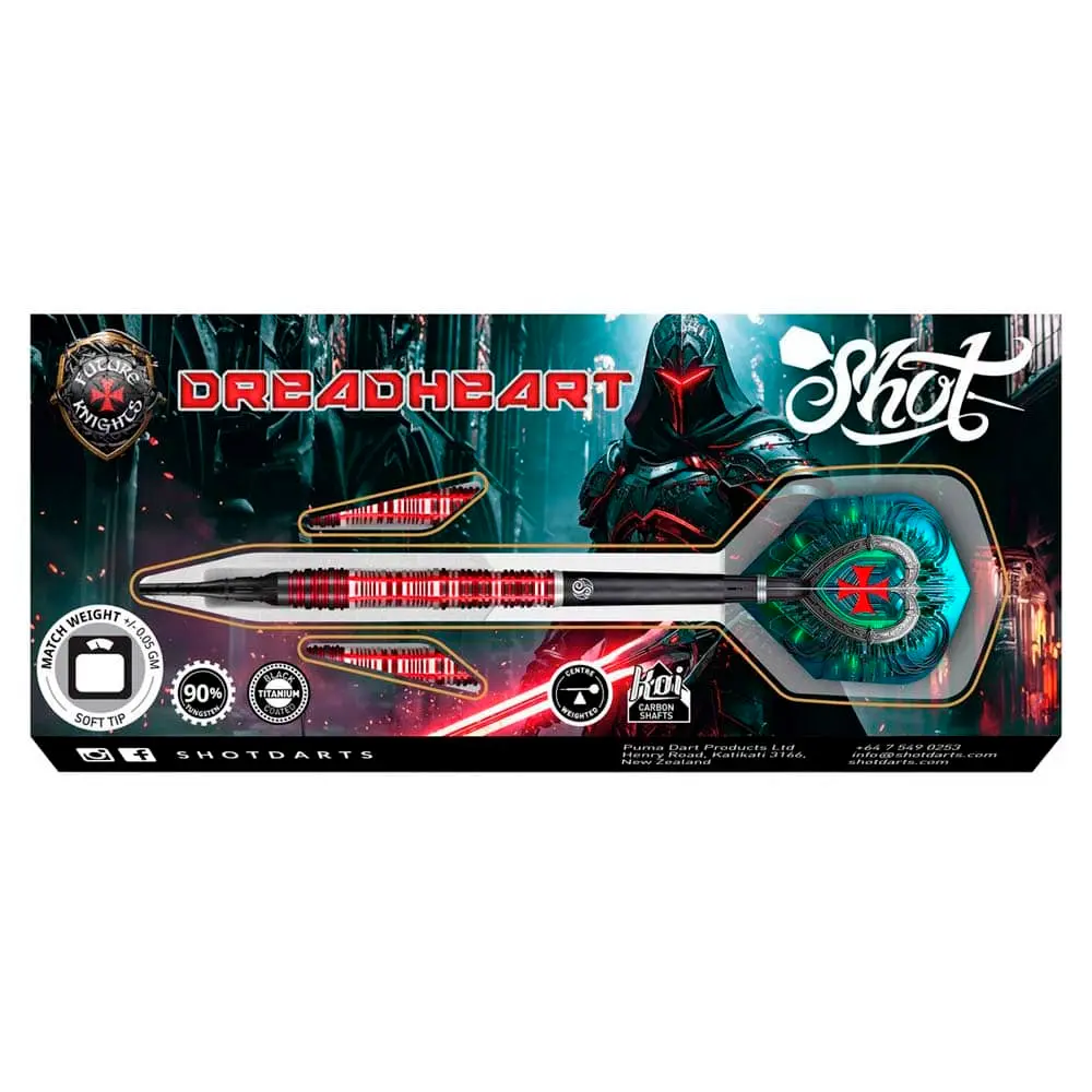 Dardos Shot Future Knights Dreadheart SH- 90% Tungsteno 20g Profesionales vista 6
