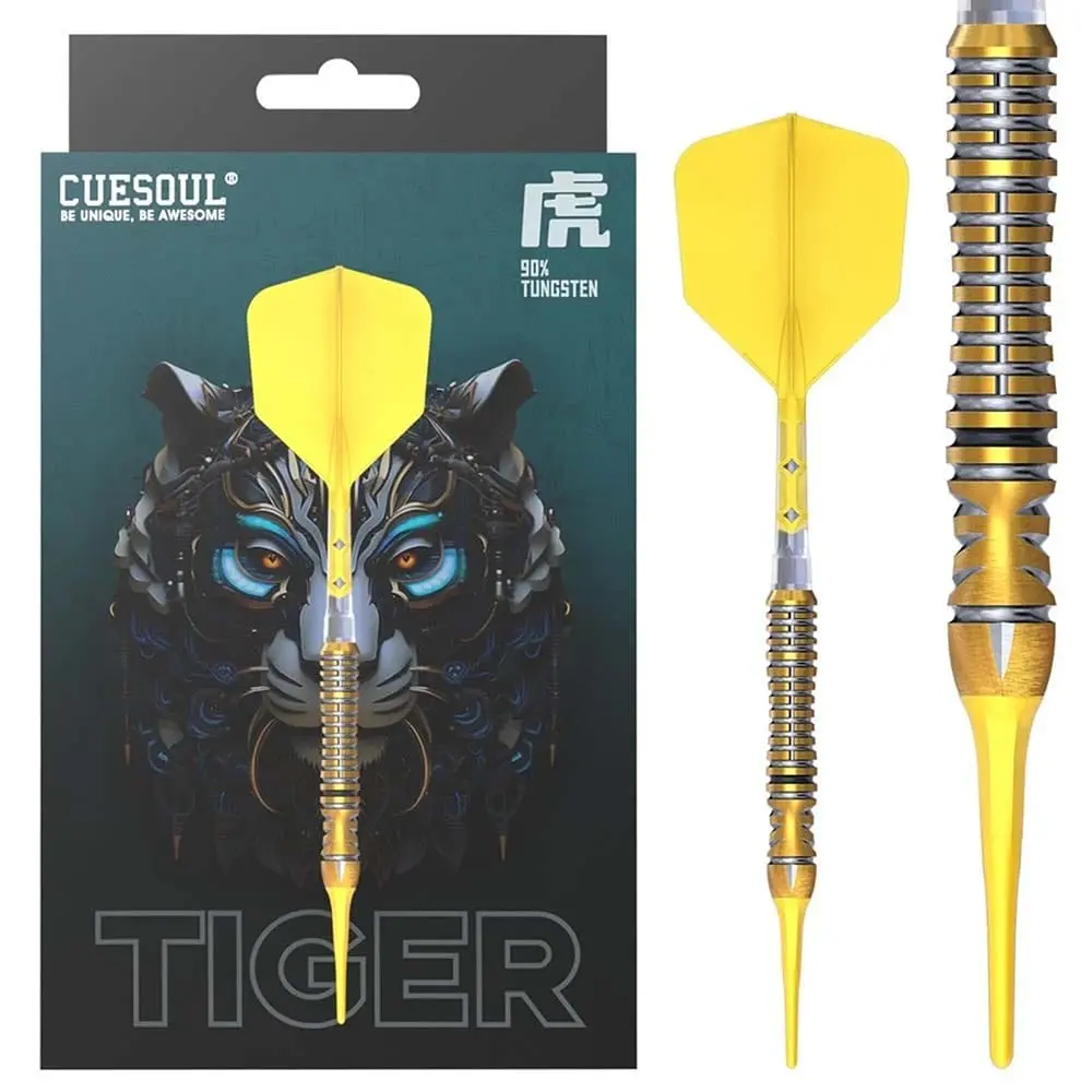 Dardos Cuesoul Zodiac Tiger Punta Plastico 90% Tungsteno 20g Profesionales