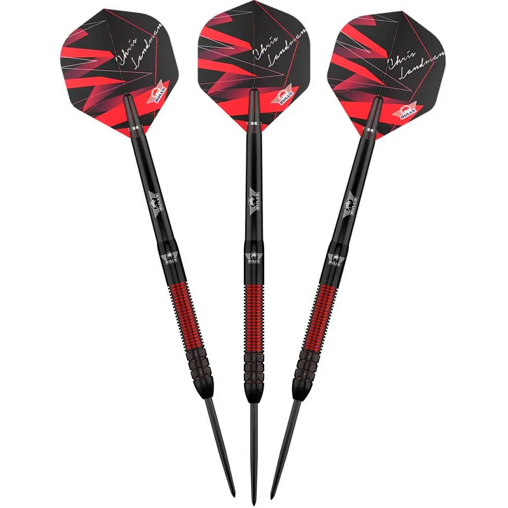 Dardos Bulls Darts Chris Landman E2 Steeltip 90% Tungsteno 21g Profesionales vista 4
