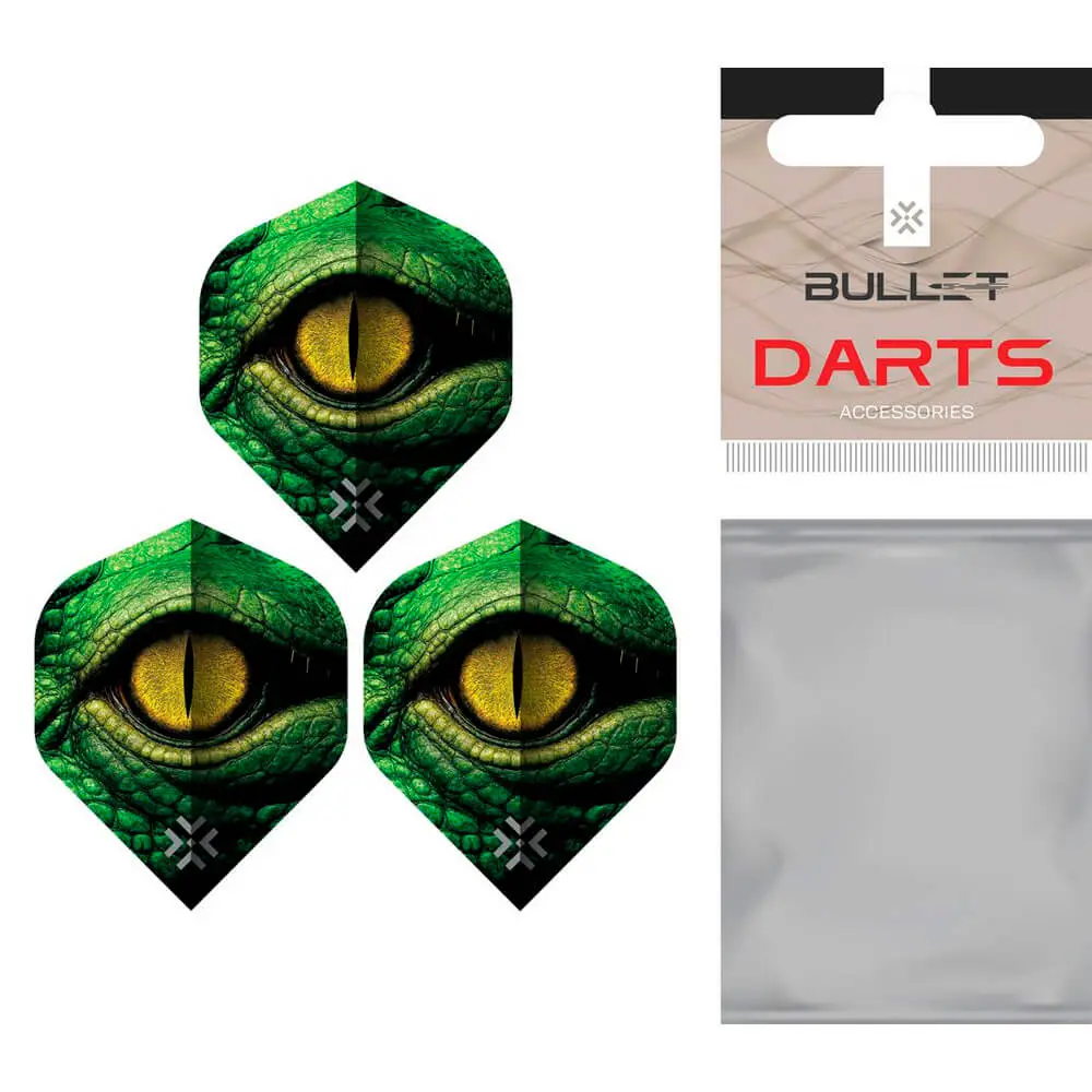 Pluma Dardos Bullet Gator Eye Flights No2 vista 2