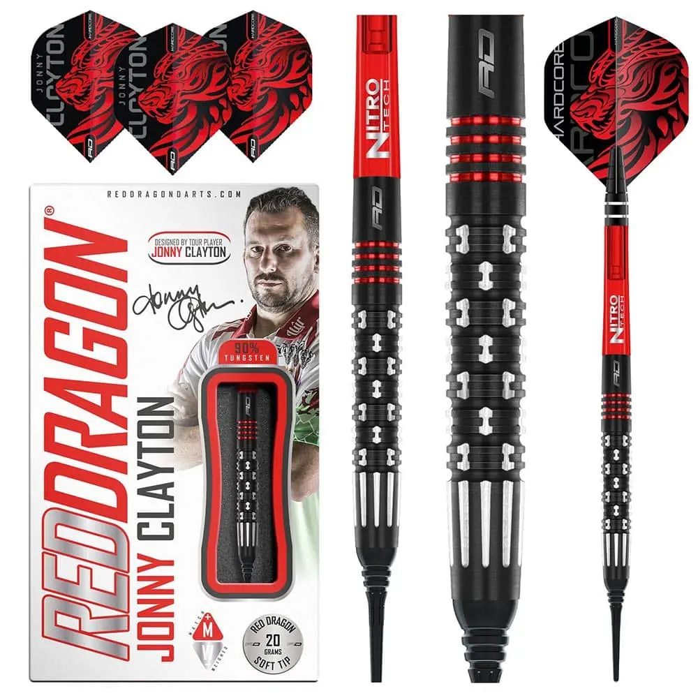 Dardos Red Dragon Jonny Clayton Premier League 90% Tungsteno 20g Profesionales vista 3