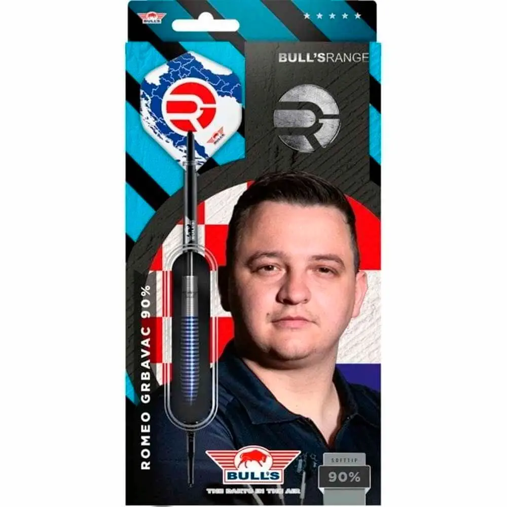 Dardos Bulls Darts Romeo Grbavac 90% Tungsteno 19g Profesionales vista 5