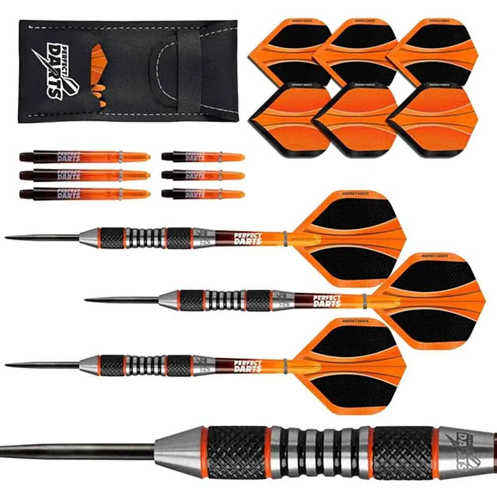 Dardos Perfect Darts Solarfox 4 Knurled Negro Naranja 90% 26gD3554 vista 2