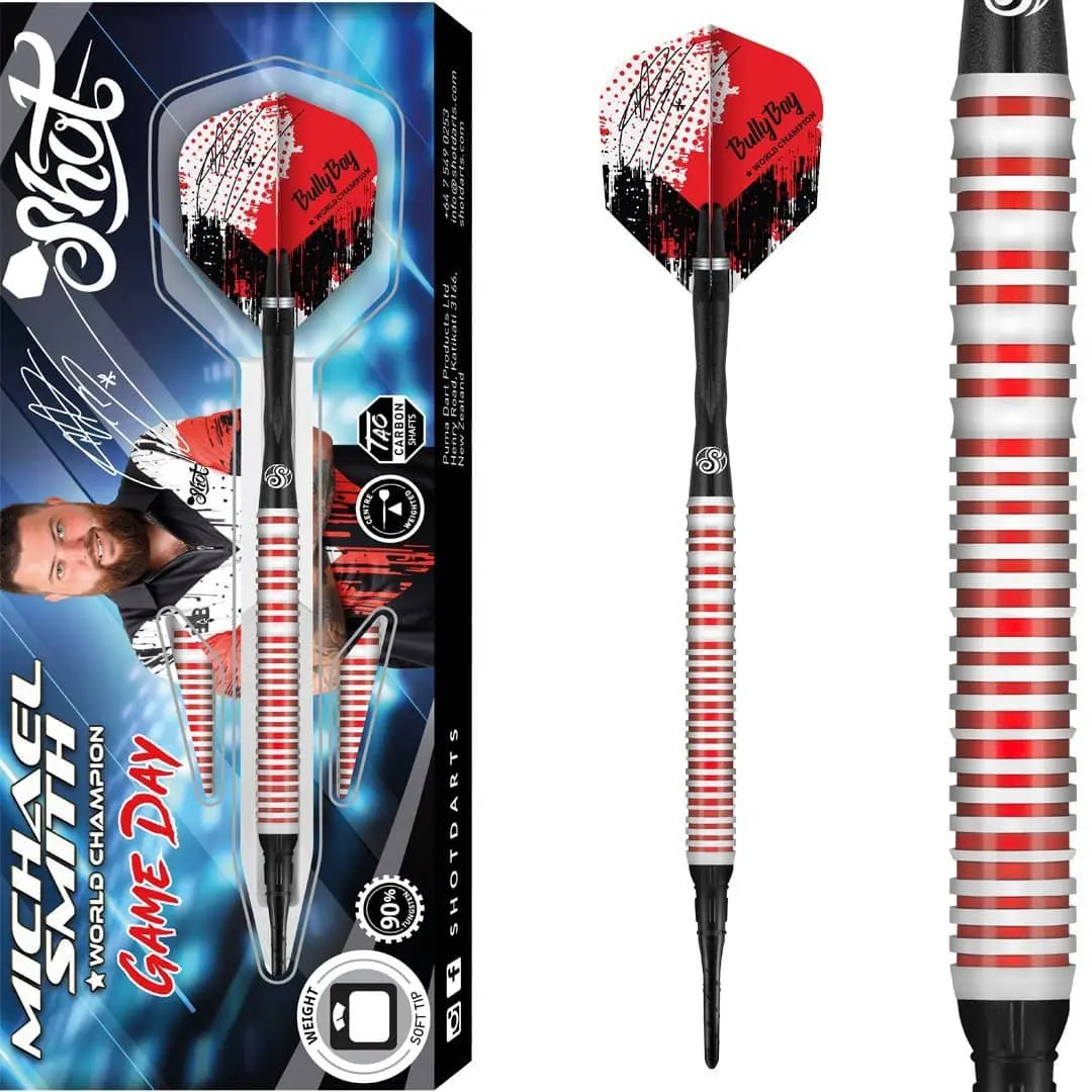 Dardos Shot Darts Michael Smith Game Day 90% Tungsteno 20g Profesionales vista 6