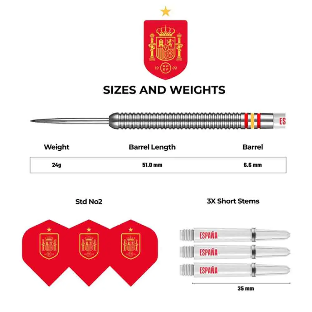 Dardos Licencia oficial de fútbol España Tungsteno 24gD1427 vista 5