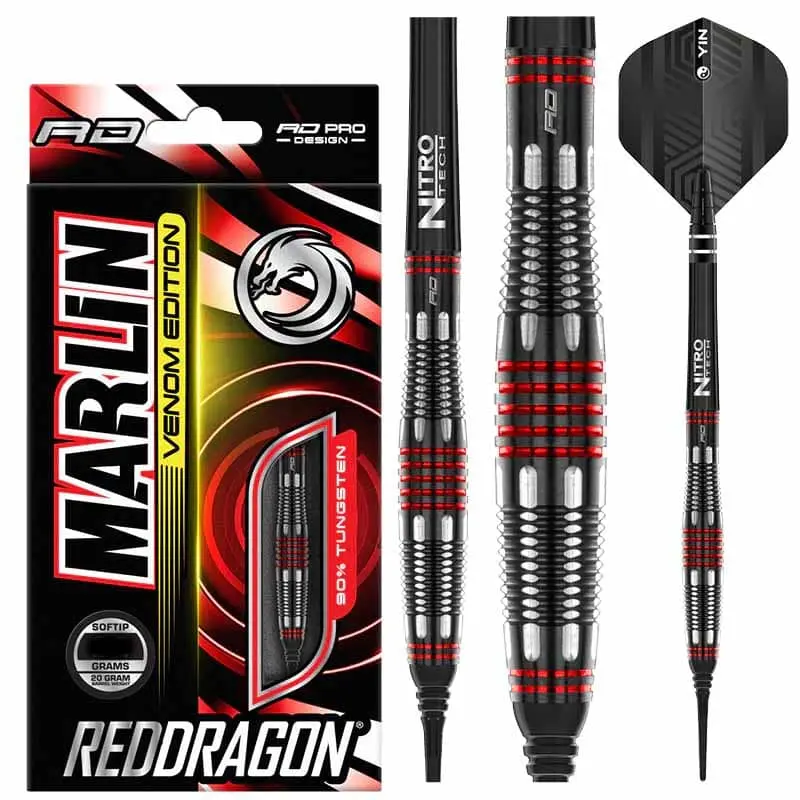 Dardos Red Dragon Marlin Venon 90% Tungsteno 20g Profesionales vista 5