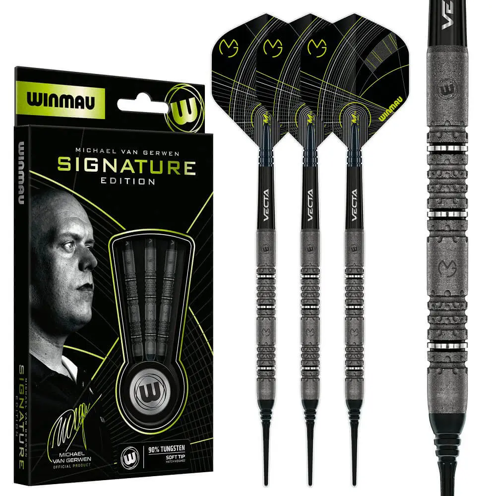 Dardos Winmau Michael Van Gerwen MvG Signature Edition 20 90% Tungsteno 18g Profesionales vista 3