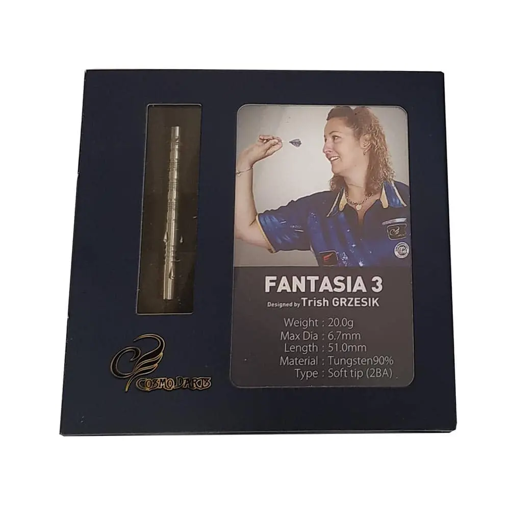 Dardos Cosmo Darts Fantasia 3 Trish Grzesik 90% Tungsteno 20g Profesionales vista 2