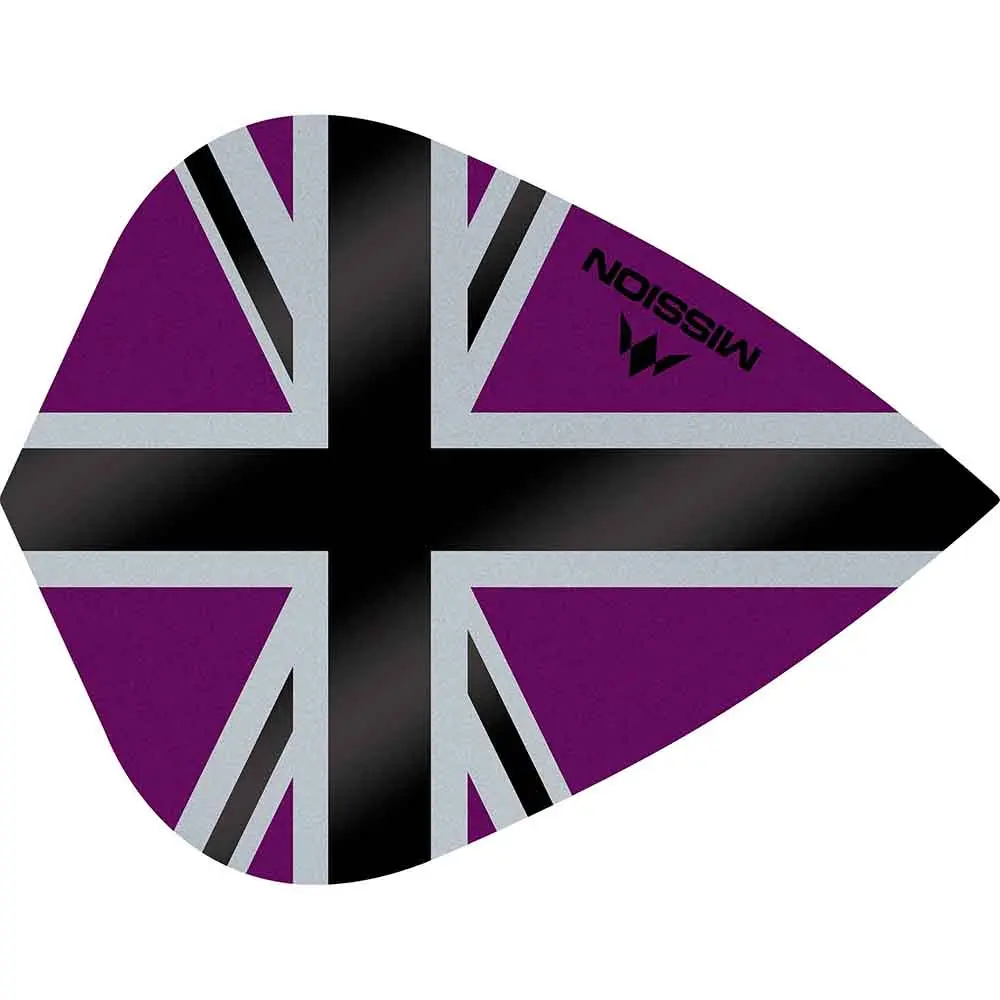 Plumas Mission Darts Kite Alliance-X Union Jack Negro MoradoF3116 vista 2