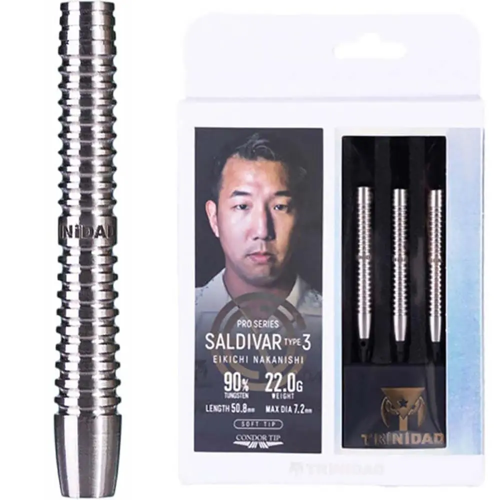 Dardos Trinidad Darts Saldivar 3 P.Plastico T 95% Tungsteno 22g Profesionales vista 3