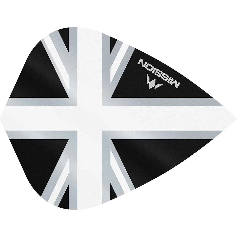 Plumas Mission Darts Kite Alliance Union Jack Negro BlancoF3096 vista 2