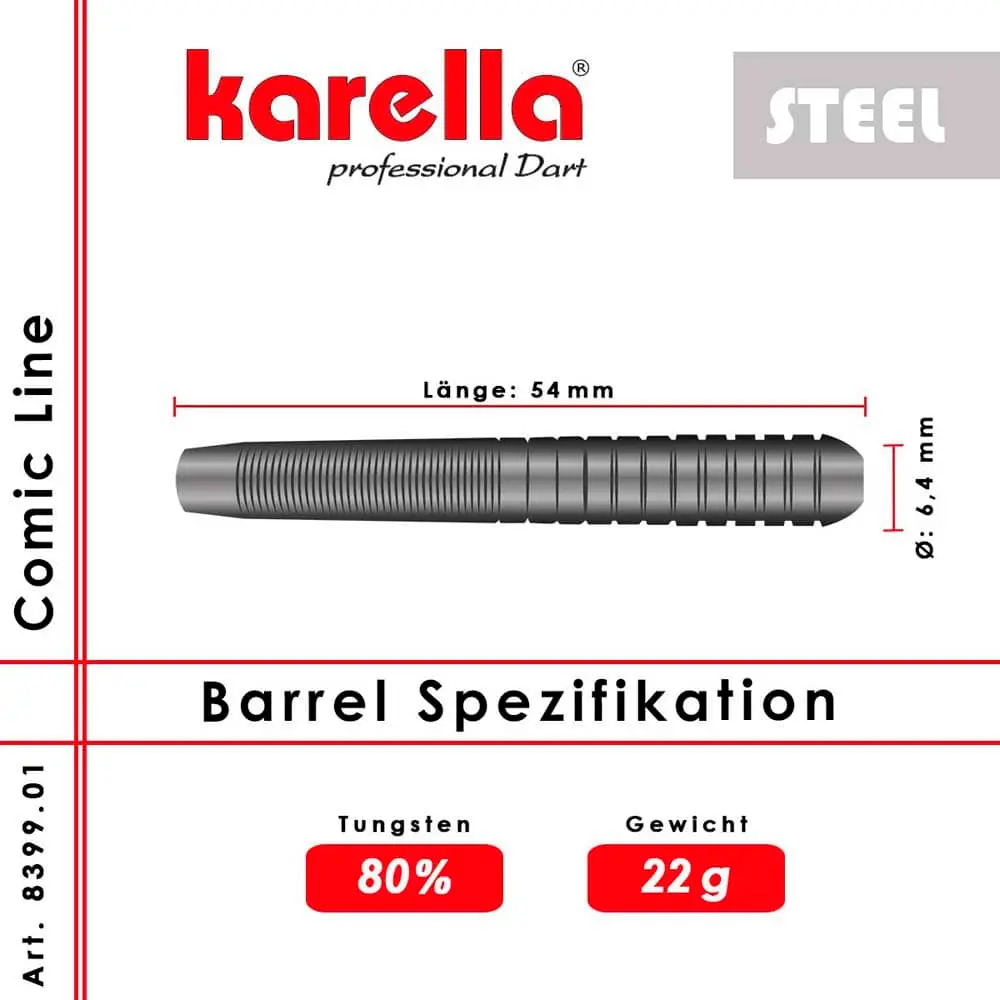 Dardos Karella Línea Comic CL-1 Steel 22gr8399.01 vista 5
