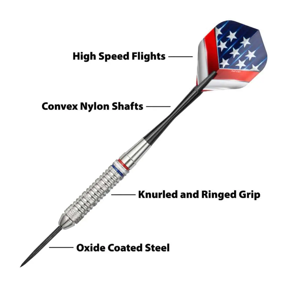 Dardos Fat Cat Darts Support Our Troops Nickel 23gr22-2075-23 vista 3