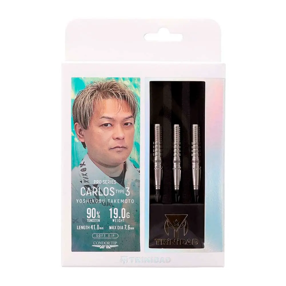 Dardos Trinidad Darts Carlos Type3 Yoshinobu Takemoto 90% Tungsteno 19g Profesionales vista 6