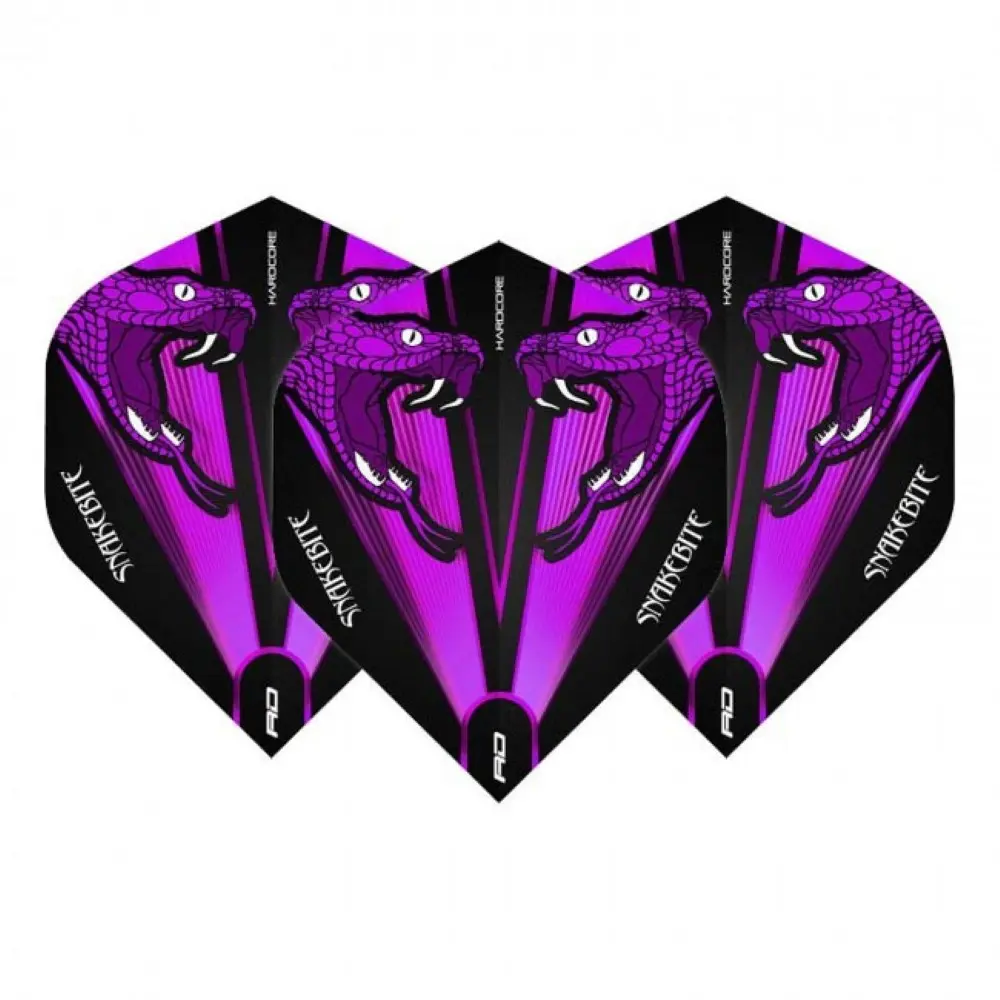 Plumas Flights Red Dragon Pink Snakebite Trans. Set 3 UnidF6418 vista 2