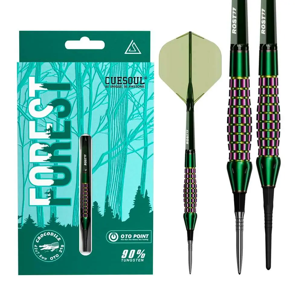 Dardos Cuesoul Forest Crocodile OTO 90% Tungsteno 21g Profesionales