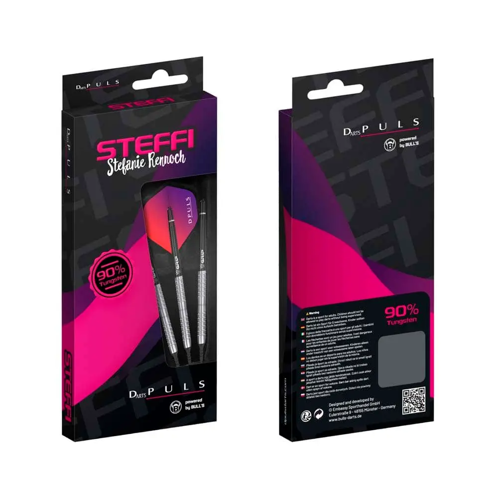 Dardos Bulls DE DPuls Steffi 90% Tungsteno 20g Profesionales vista 4