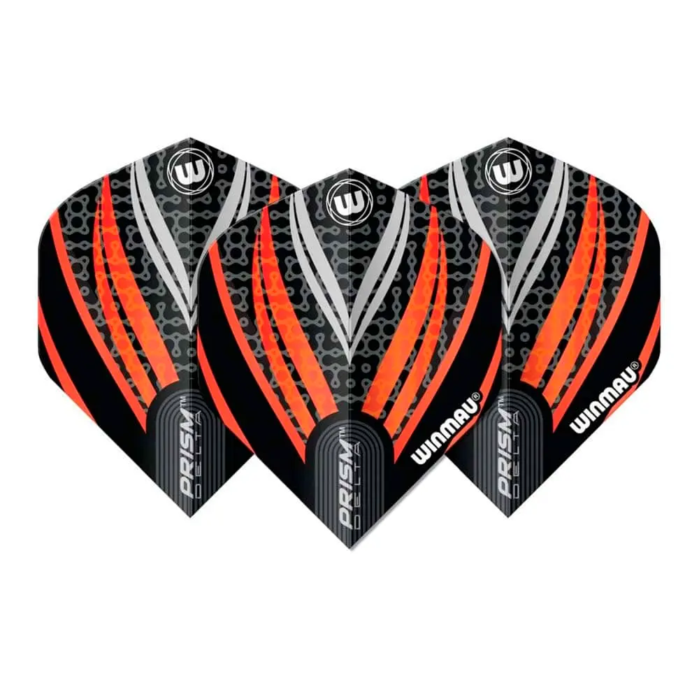 Plumas Winmau Darts Standard Prism Delta Negro Blanco Naranja6915.288 vista 3